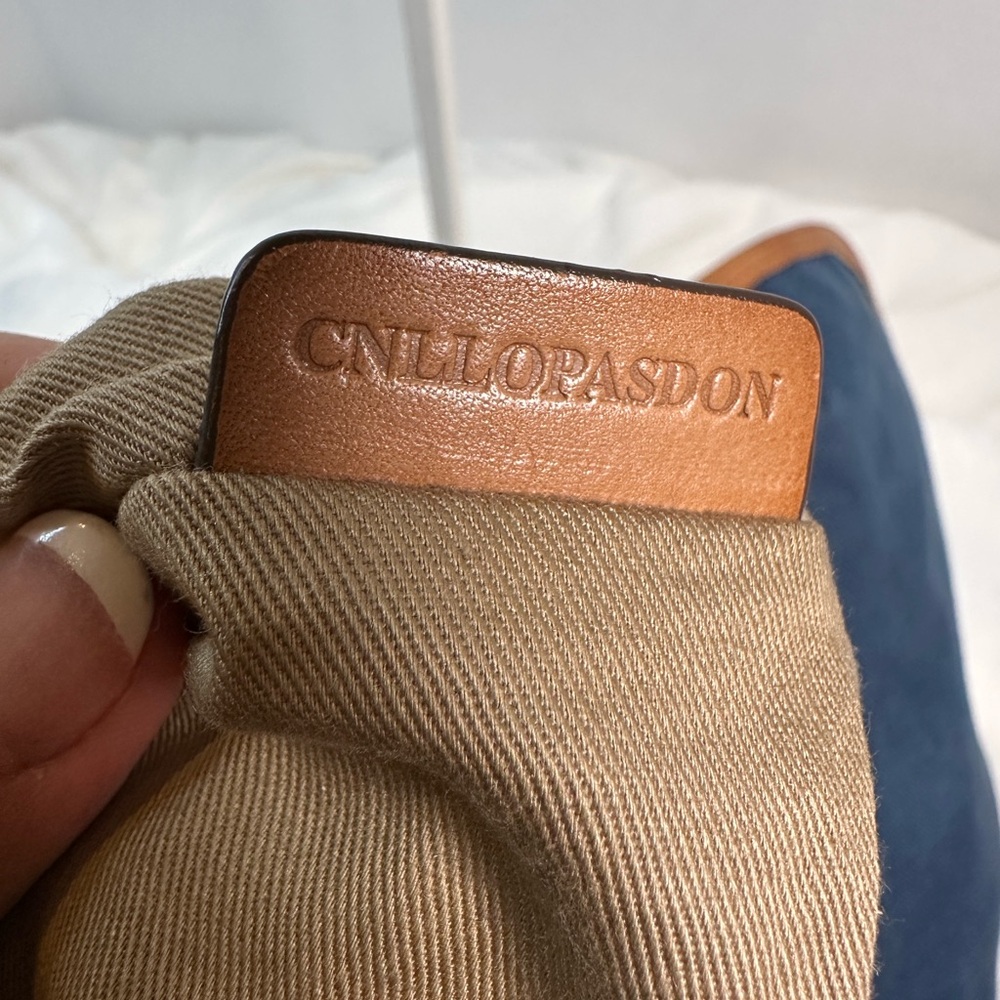Burberry Blue Canvas & Brown Leather Unisex Backpack - Picture 11 of 12
